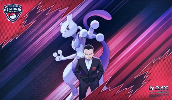 画像1: プレイマット ロケット団のミュウツー Regional (1)
