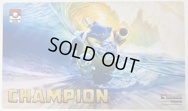 画像1: プレイマット カメックス ポッチャマ GX LEAGUE CUP CHAMPION 2019 (1)