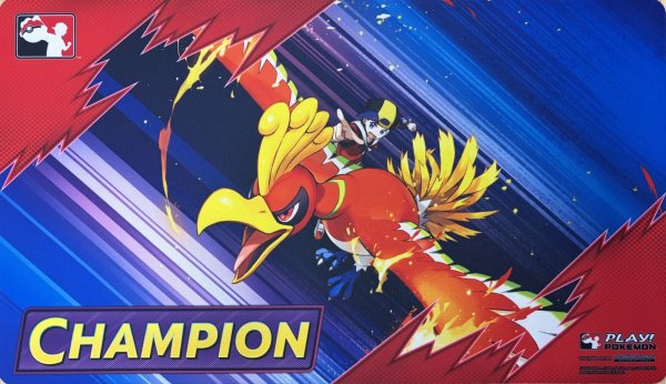 画像1: プレイマット ヒビキ ホウオウ LEAGUE CUP CHAMPION  (1)