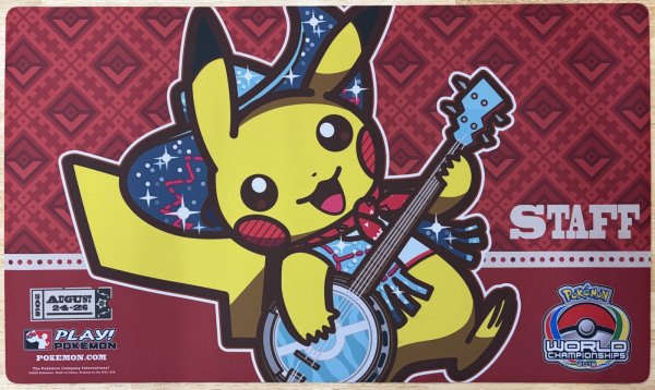 画像1: プレイマット ピカチュウ WCS 2018 STAFF (1)