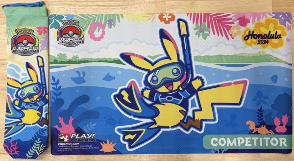 画像1: プレイマット ピカチュウ WCS 2024 COMPETITOR （外袋付き） (1)