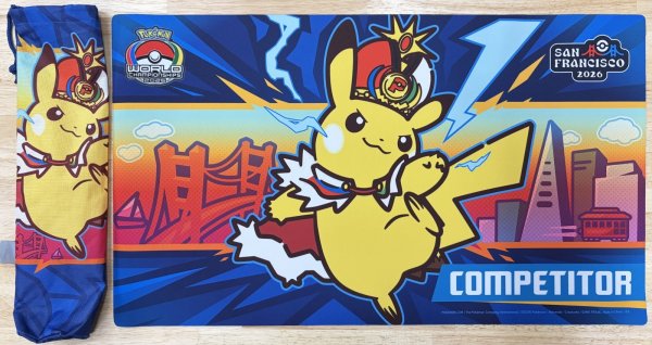 画像1: プレイマット ピカチュウ WCS 2026 COMPETITOR （外袋付き） (1)
