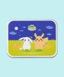 画像1: 缶ケース ＋ ステッカー ピカチュウ (うすいろ) ぽこあポケモン 韓国 (1)